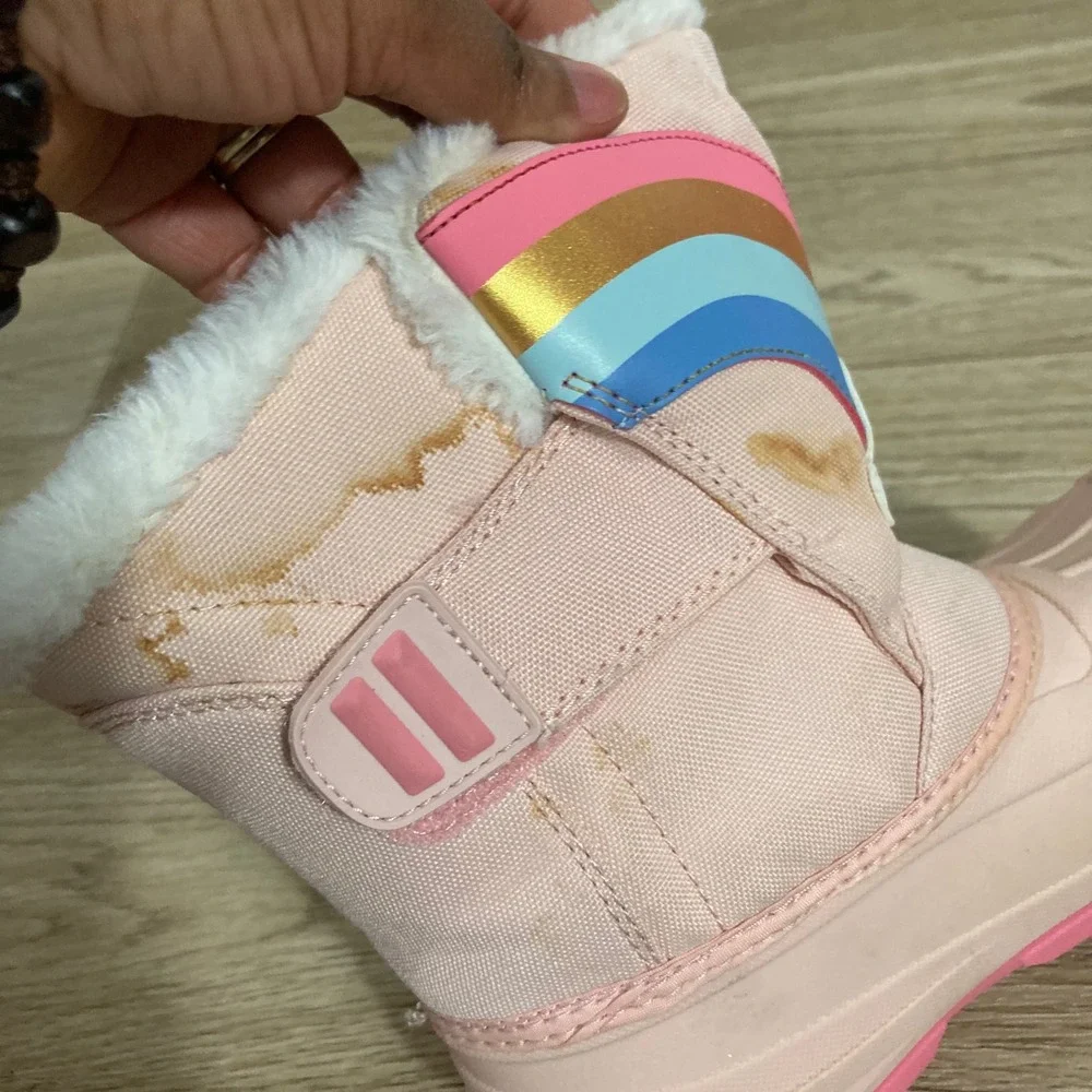 Target Rainbow Snow Boots Toddler Size‎ 12 Pink  Thermolite Stars
